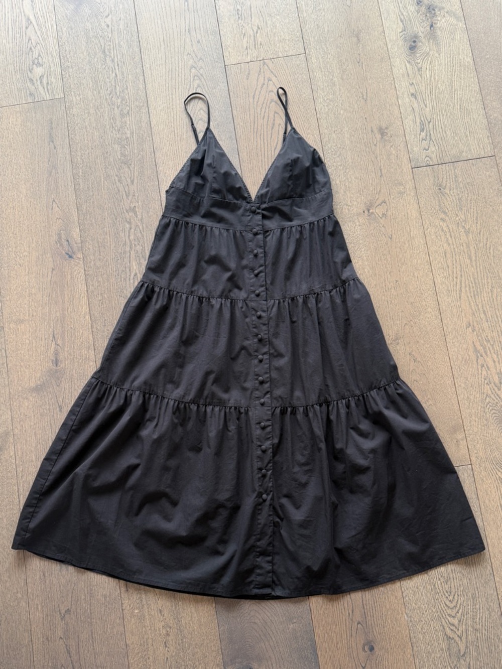 Black Slip Dress • Thrifted Find • Easy Summer Travel Dress • Layering Staple - Picture 2 of 4